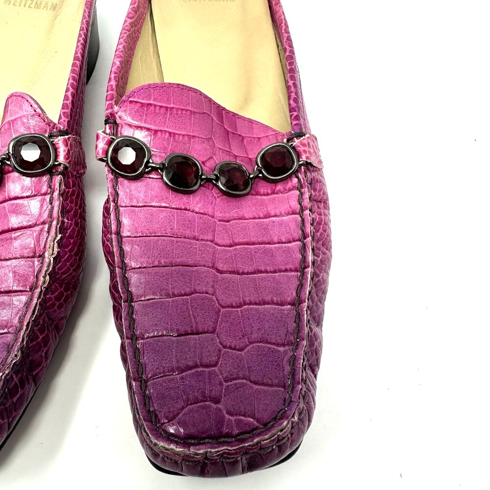 Stuart Weitzman Size 9 Clog Pink Open Back Loafer… - image 5
